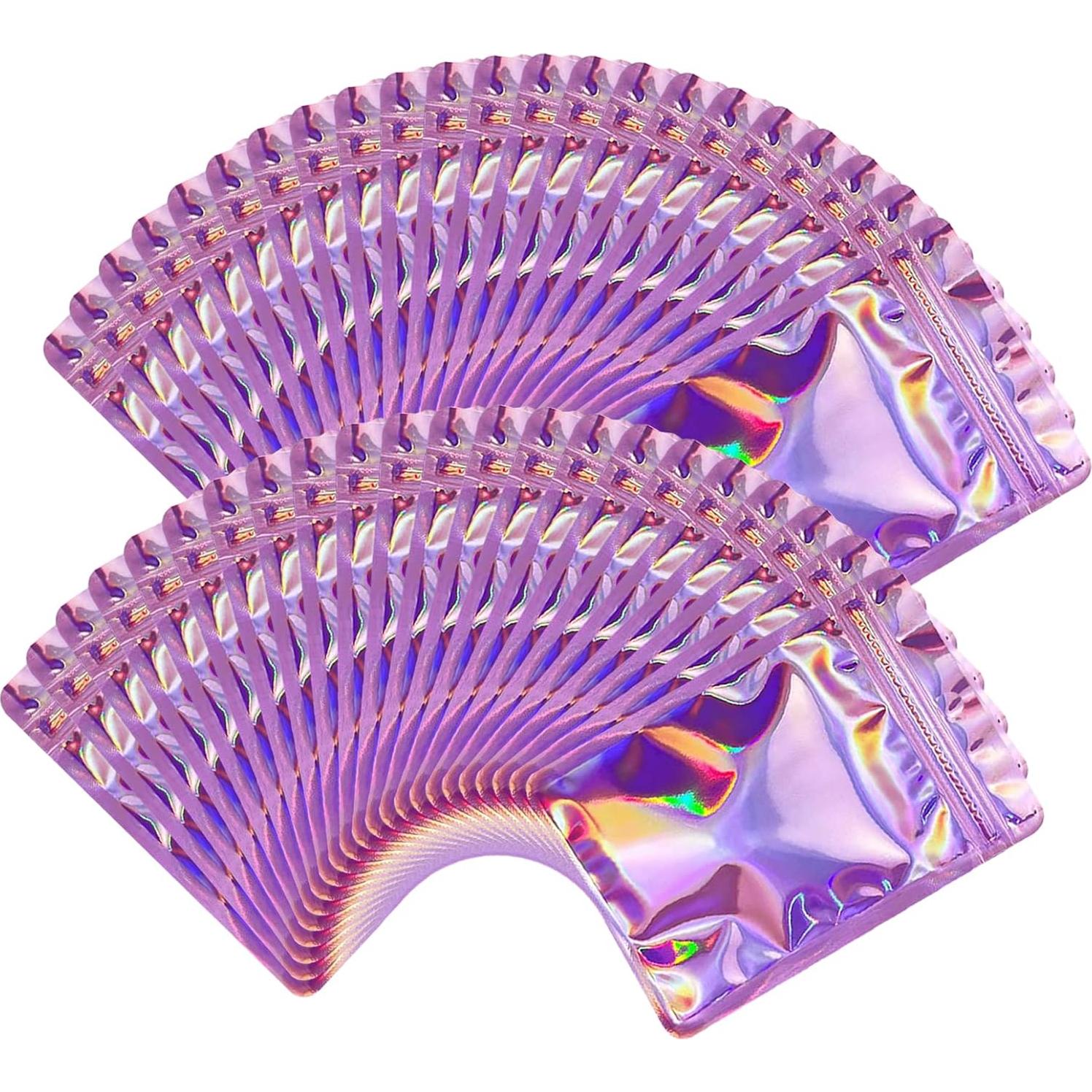 200 Bolsas Holográficas Reutilizables SixWeKit 6.1x10.2cm