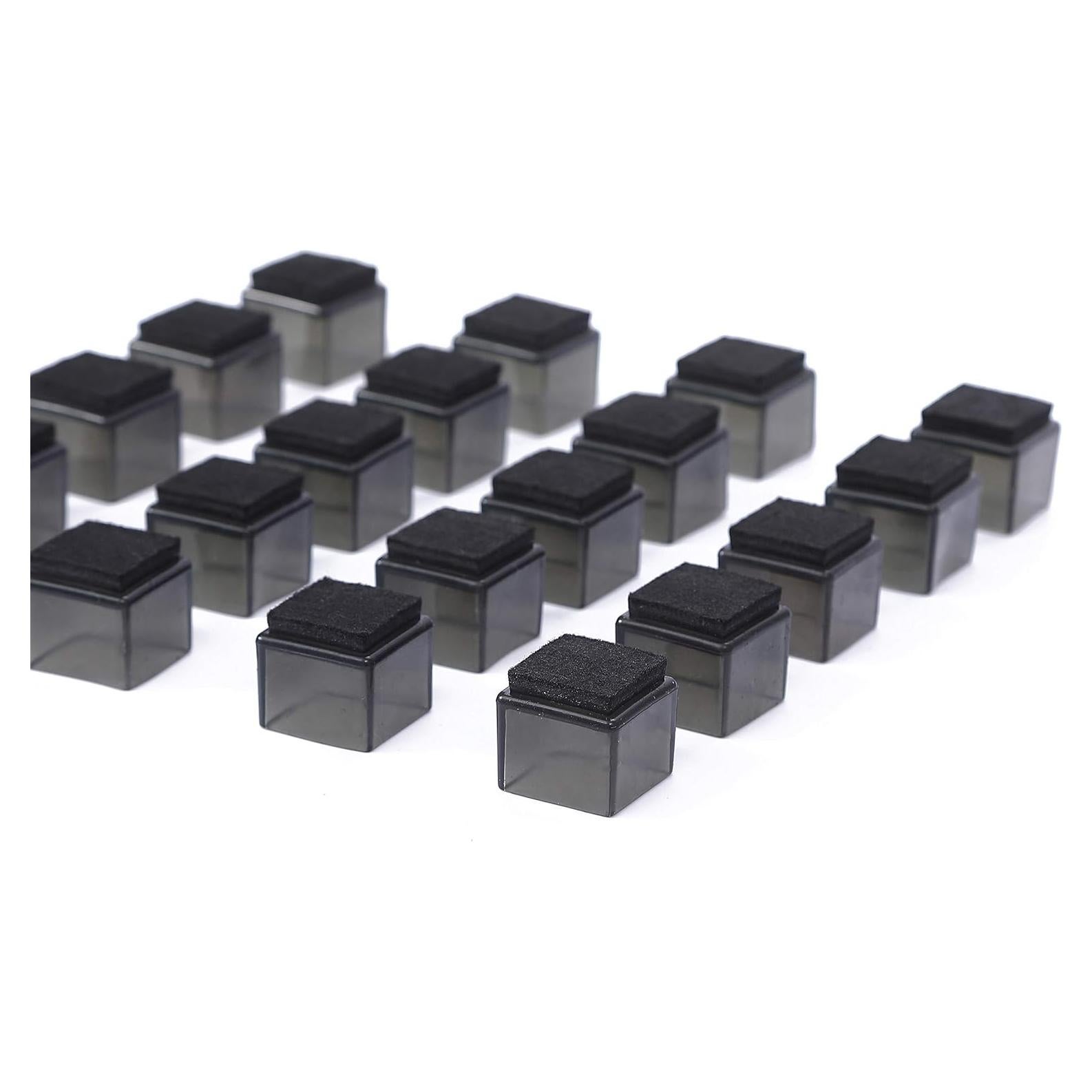 Tapas de patas de silla Furnigear 3.18 cm con fieltro - 20 unidades