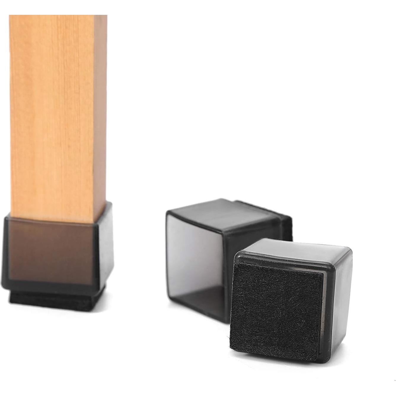 Tapas de patas de silla Furnigear 3.18 cm con fieltro - 20 unidades