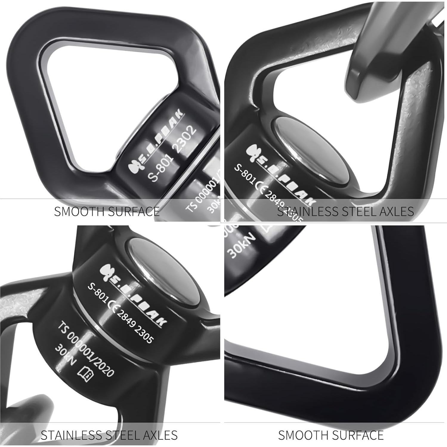 Gancho Giratorio 30kN S.E.PEAK Certificado CE para Columpio