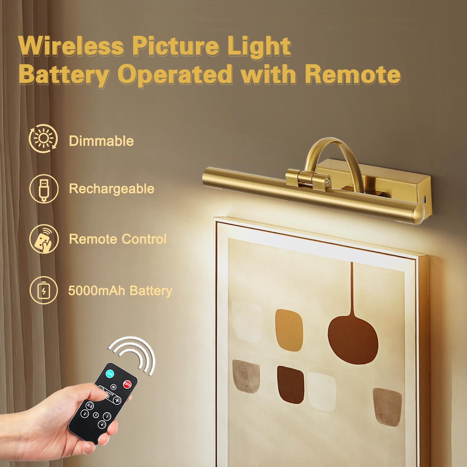 Luz de Imagen Inalámbrica Recargable DESOOP 30.48 cm Bronce