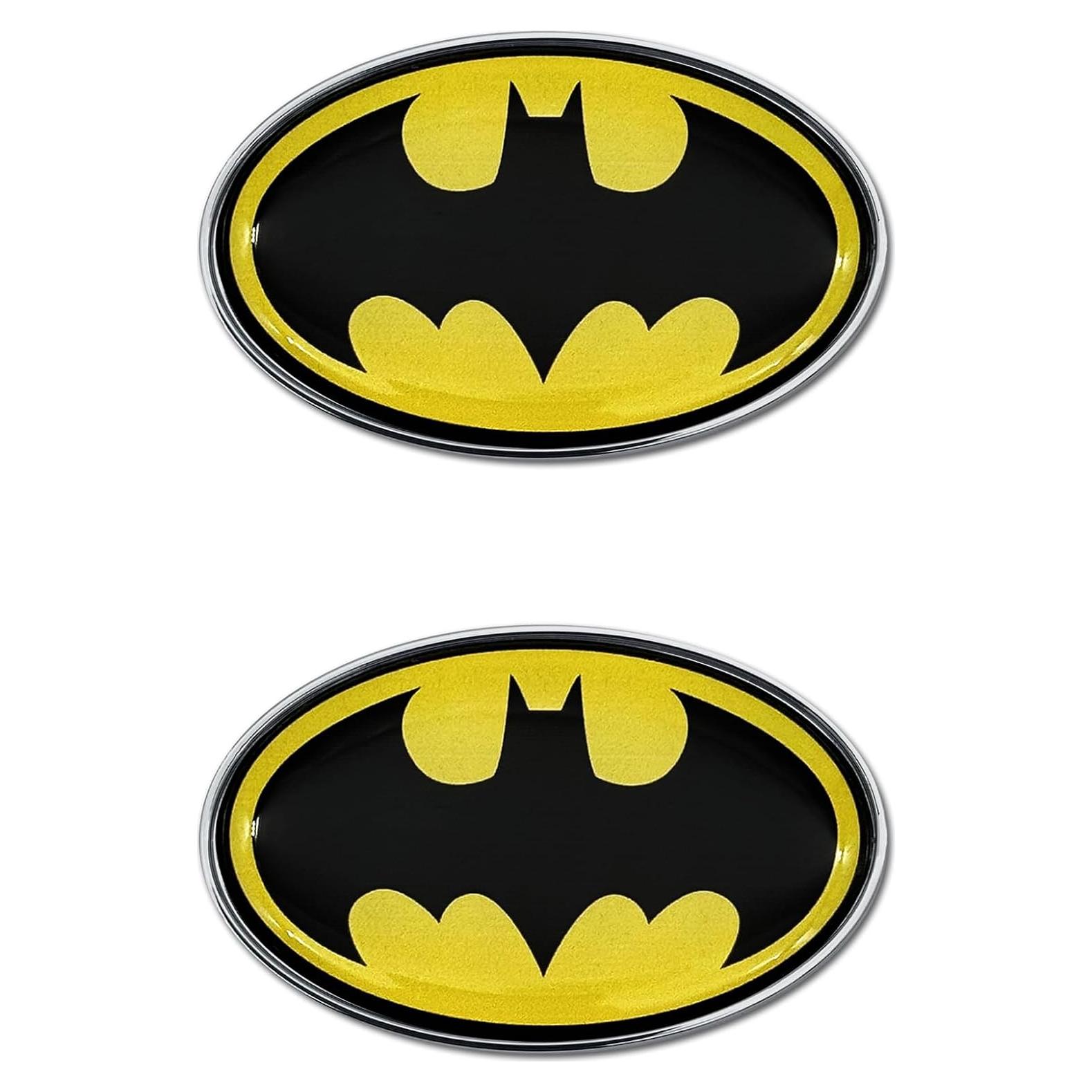 Emblemas Mini Batman Elektroplate Cromo 5.08x3.56cm Paquete 2