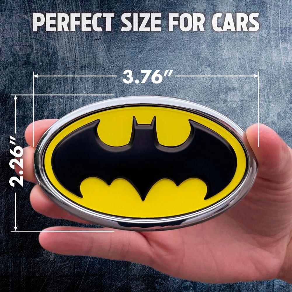 Emblema de Coche Fan Emblems Batman 3D Negro Amarillo 9.55 cm