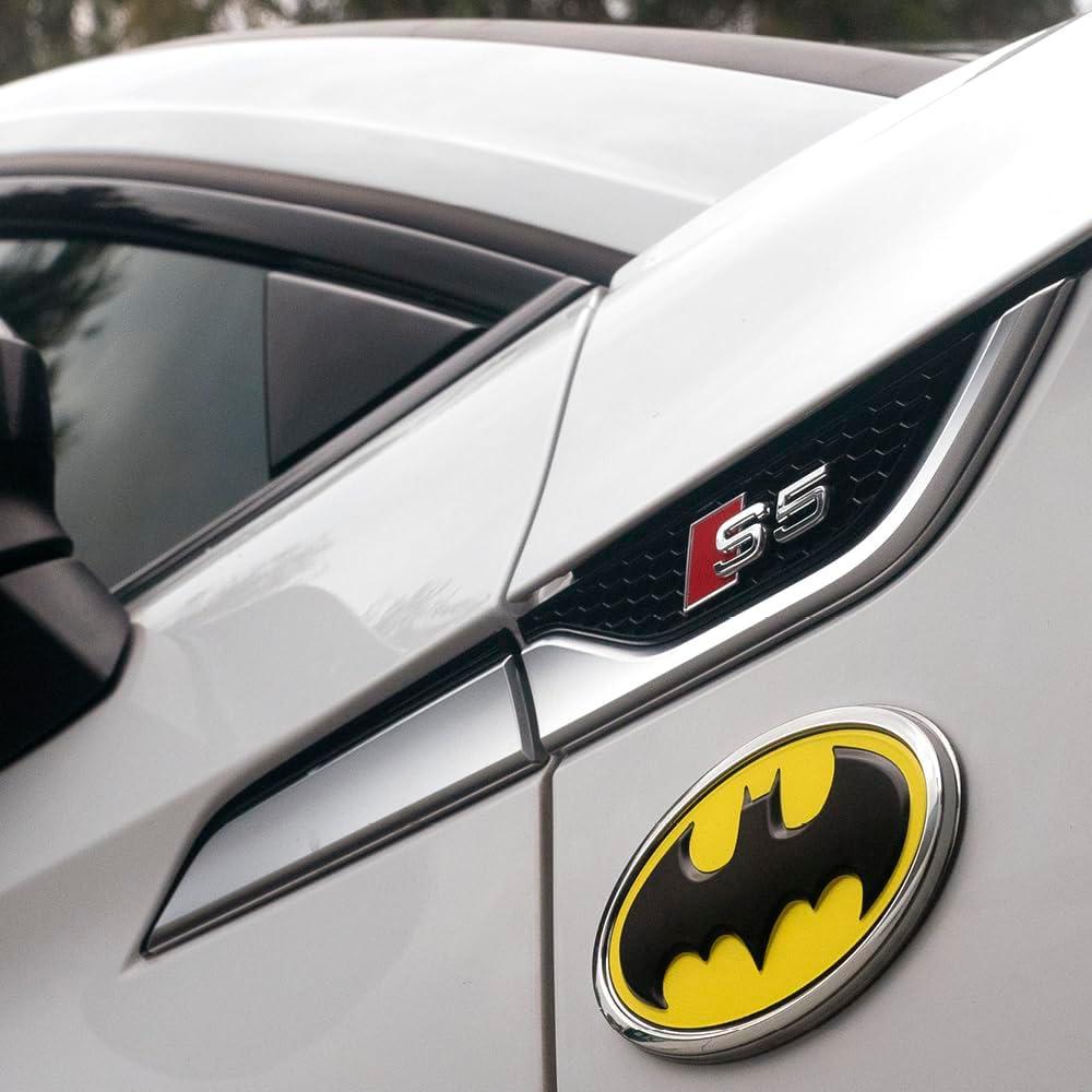 Emblema de Coche Fan Emblems Batman 3D Negro Amarillo 9.55 cm