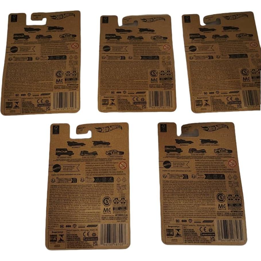 Hot Wheels Batman 2024 Conjunto 5 Vehículos Diecast 1:64