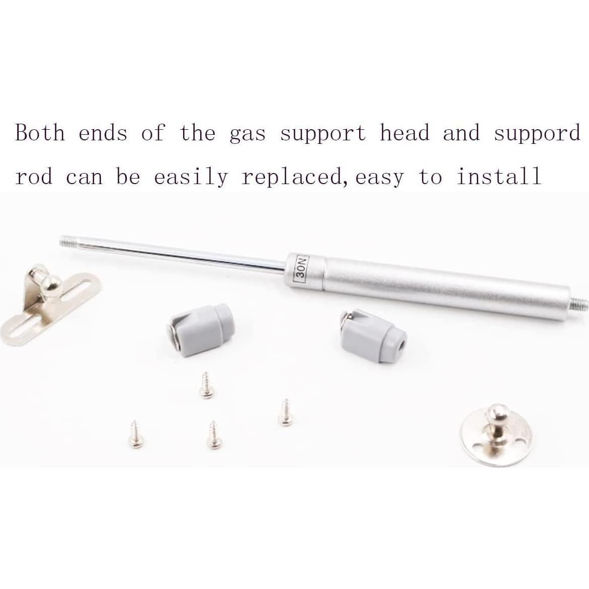 Soporte de Elevación de Gas 20N Lagogia 6" Plata - 4 Piezas