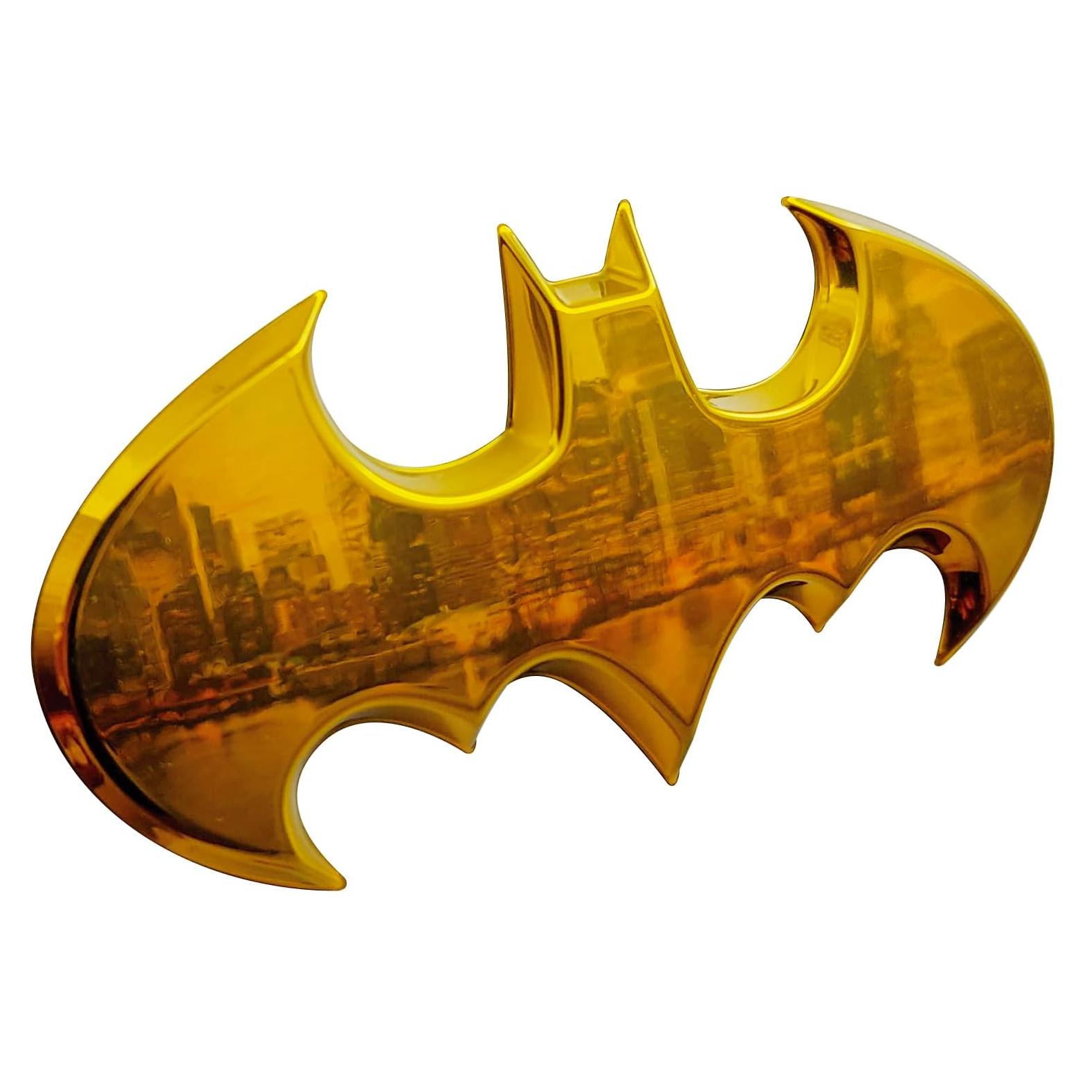 Insignia 3D Batman Batwing Fan Emblems Cromo Amarillo