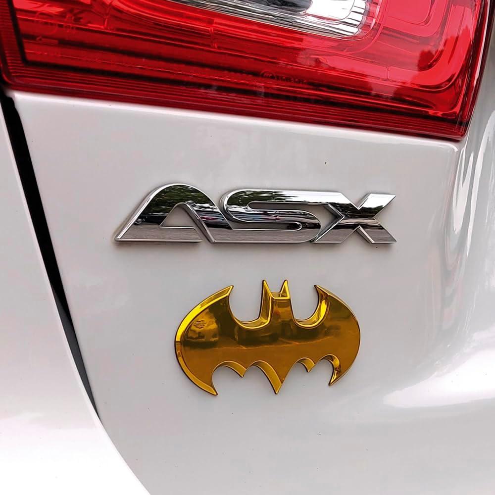Insignia 3D Batman Batwing Fan Emblems Cromo Amarillo