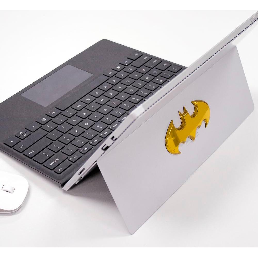 Insignia 3D Batman Batwing Fan Emblems Cromo Amarillo