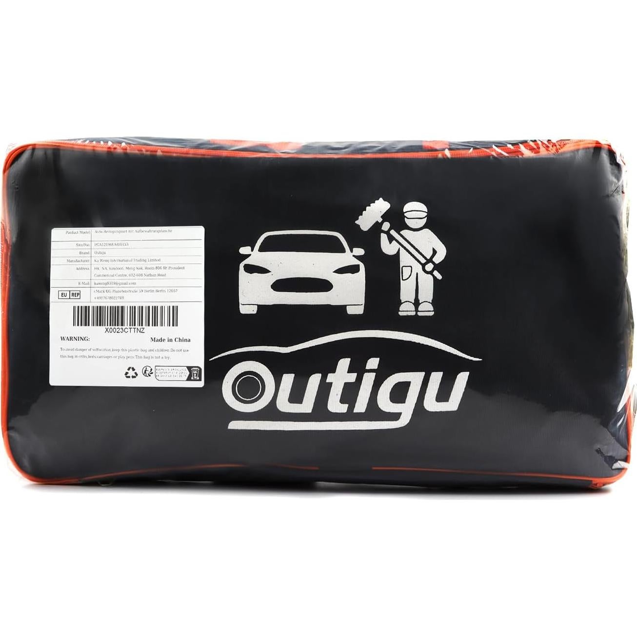 Kit de Limpieza de Autos Outigu 16 Pcs con Bolsa de Almacenamiento
