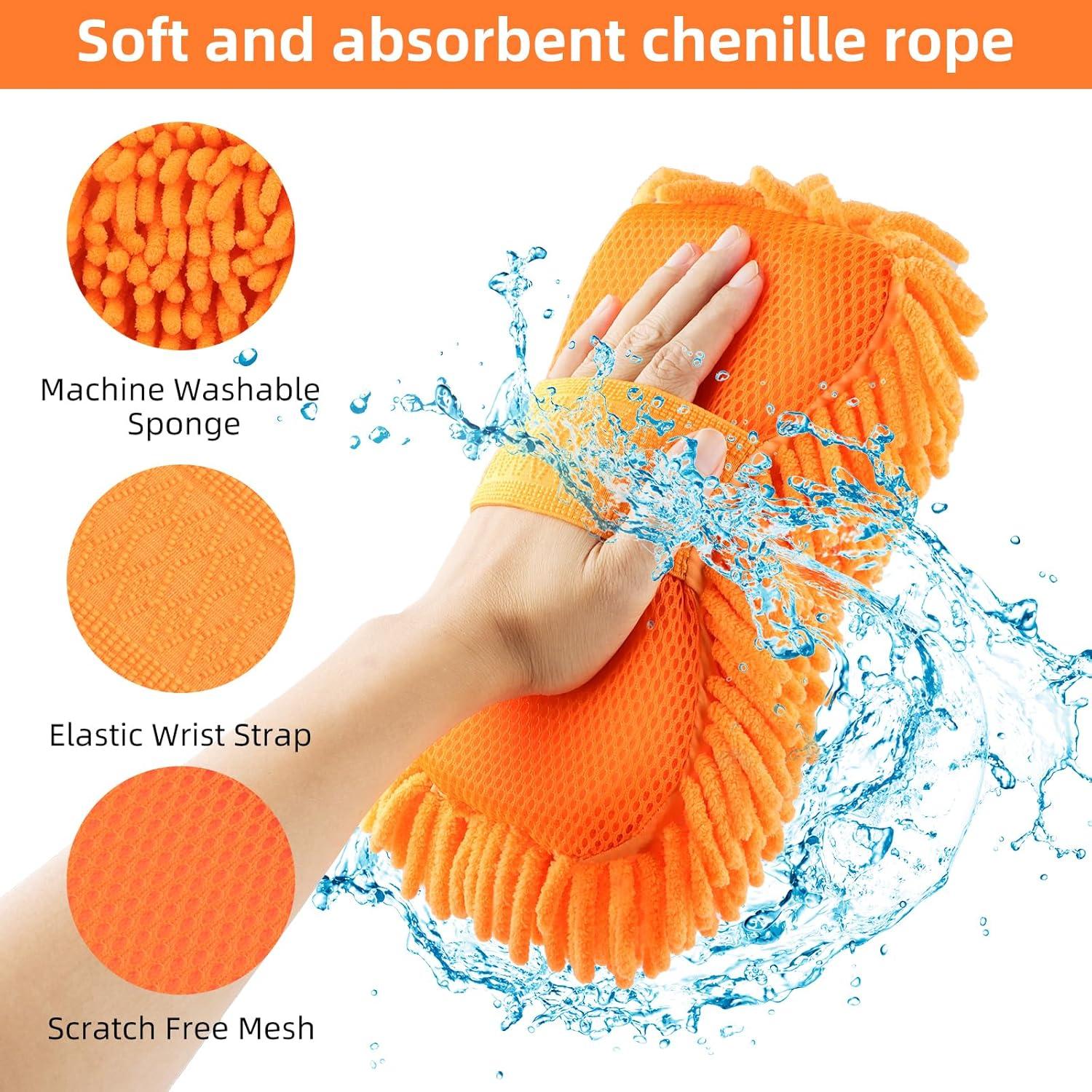 Kit de Limpieza de Autos Outigu 16 Pcs con Bolsa de Almacenamiento