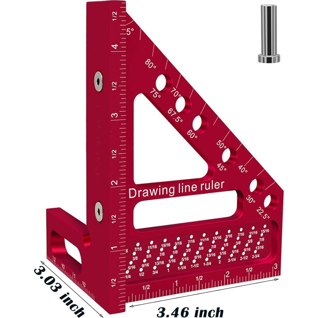 Regla de Medición Multi-Angulo 3D Sgifthome 25.4x12.7 cm