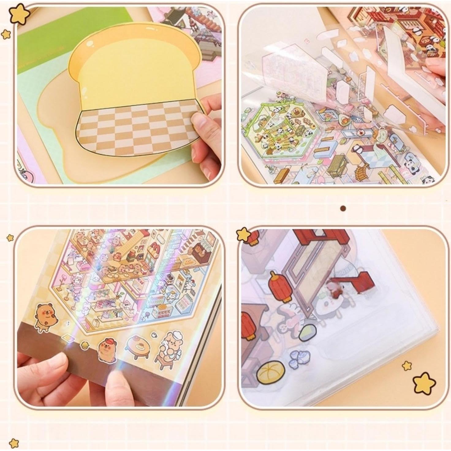 20 Juegos de Pegatinas 3D DIY Creativas para Niños y Adultos