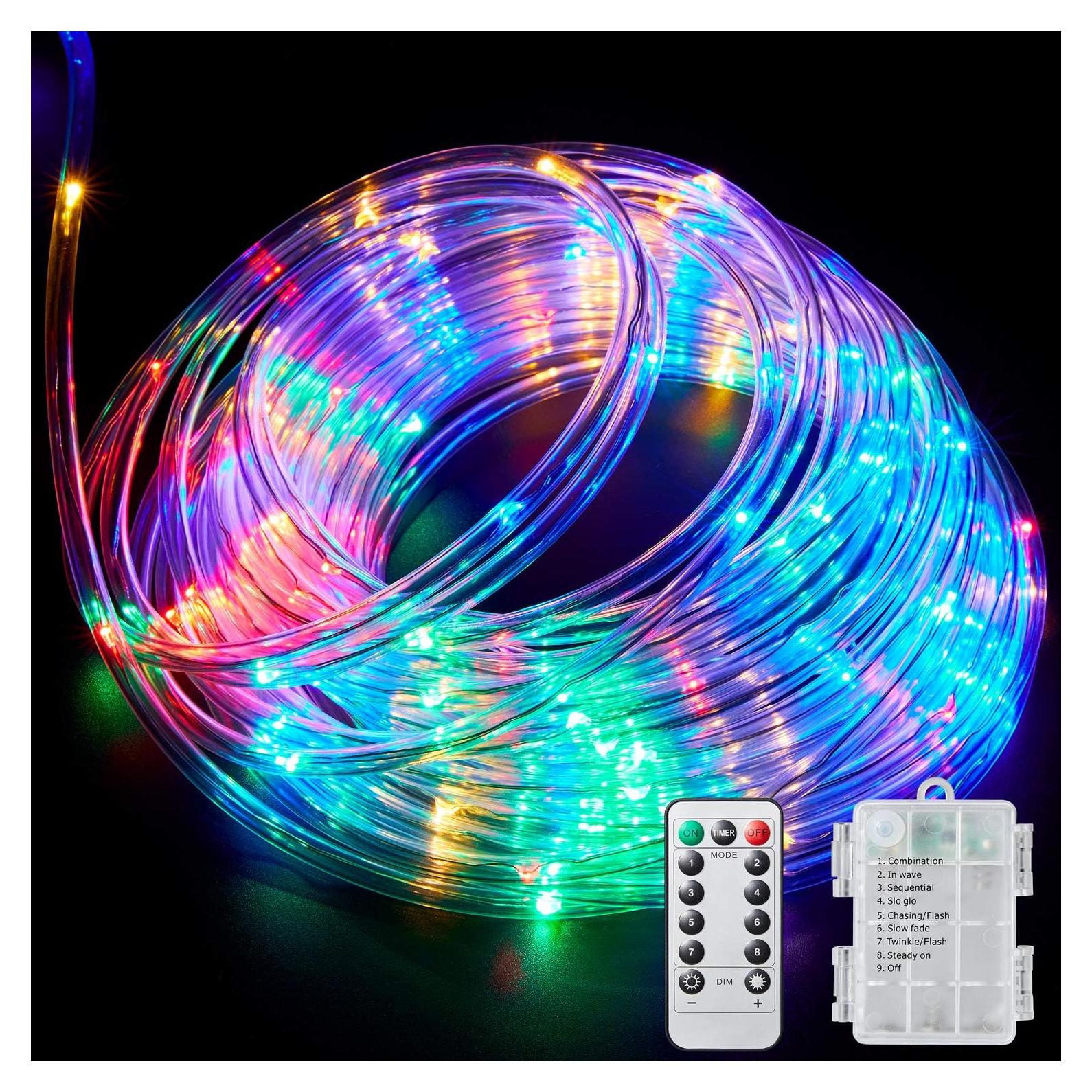 Luces de Cuerda LED Ollivage 12m Multicolor con Control Remoto