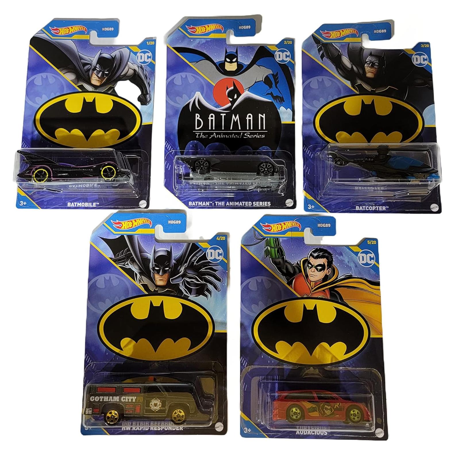 Hot Wheels Batman 2023 Conjunto 5 Vehículos Diecast