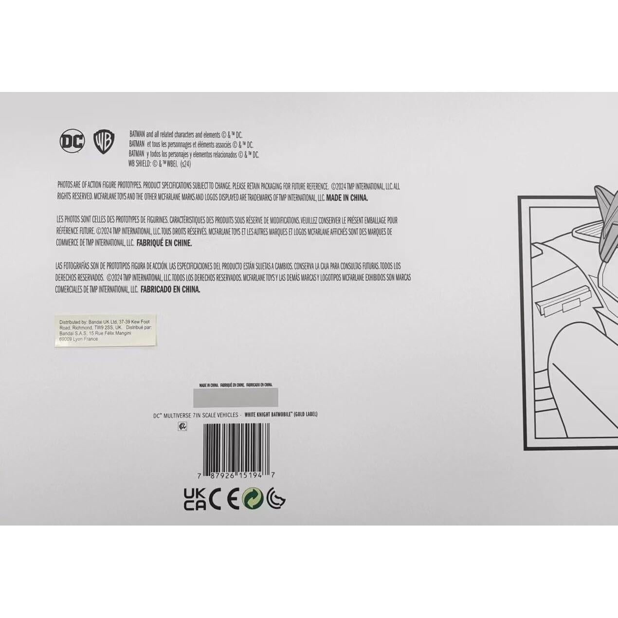 Batmobile McFarlane DC Multiverse Caballero Blanco 29,85 cm