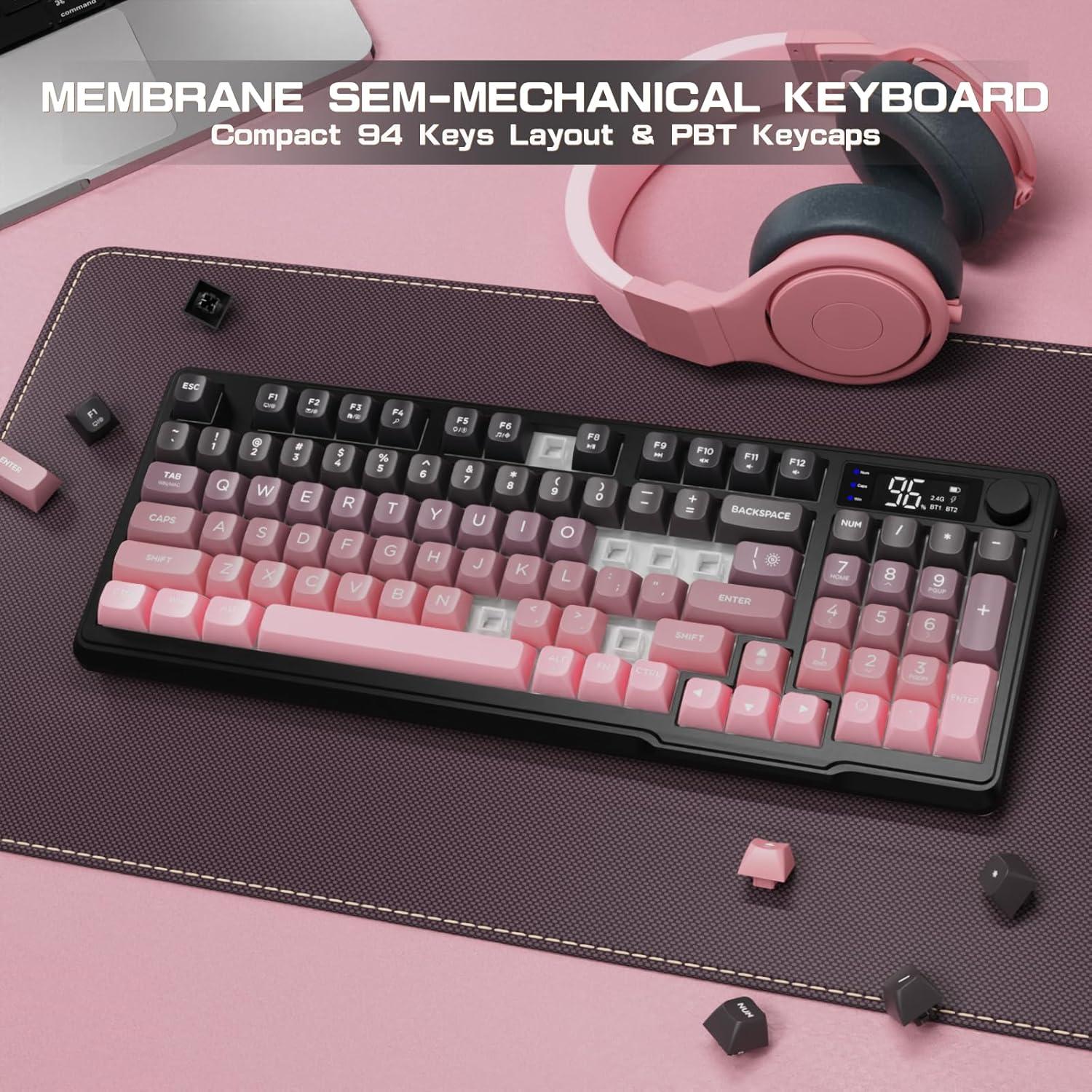 Teclado Inalámbrico LexonElec M96, 94 Teclas PBT, RGB