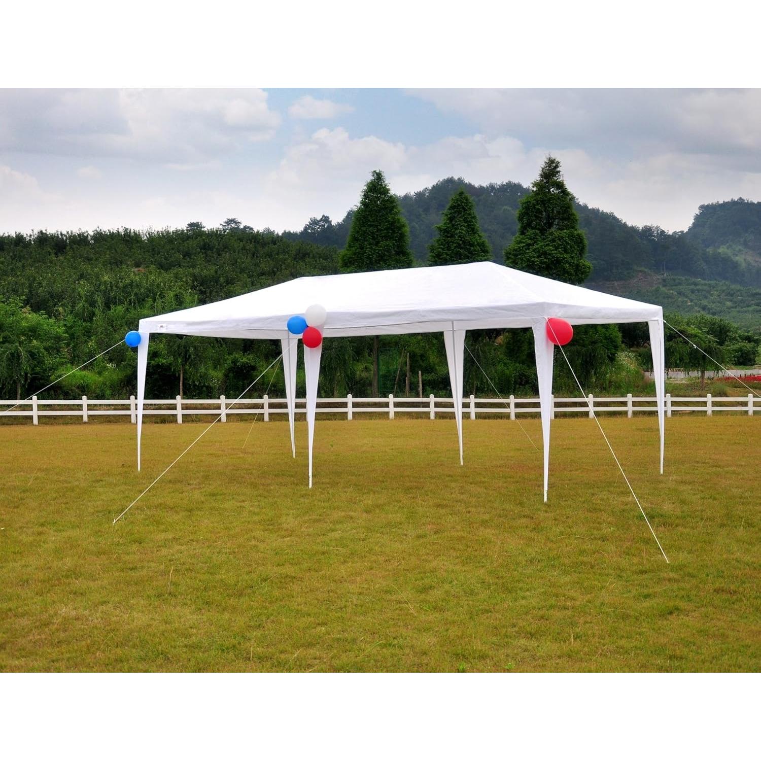 Carpa de Boda GOJOOASIS 3.05x6.1m Impermeable Blanca 4 Paredes