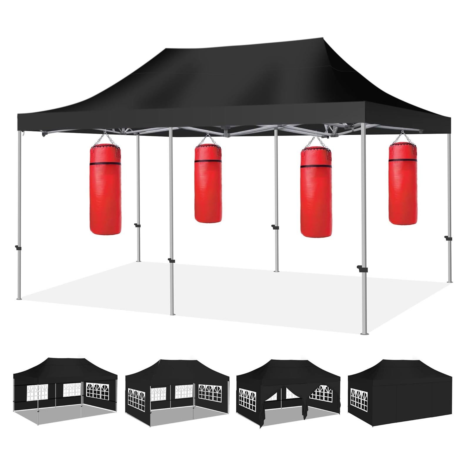 Carpa Plegable Kromax 10x6m Impermeable con Paredes Laterales
