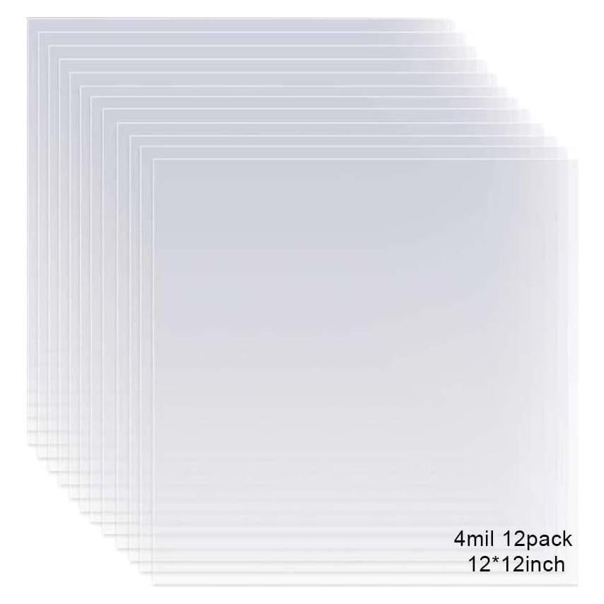 Paquete de 12 Hojas de Plantilla Mylar 30.48x30.48 cm 4mil