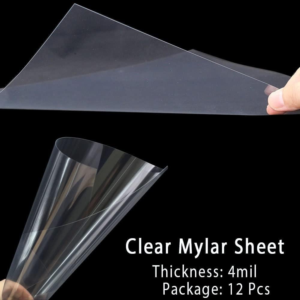 Paquete de 12 Hojas de Plantilla Mylar 30.48x30.48 cm 4mil