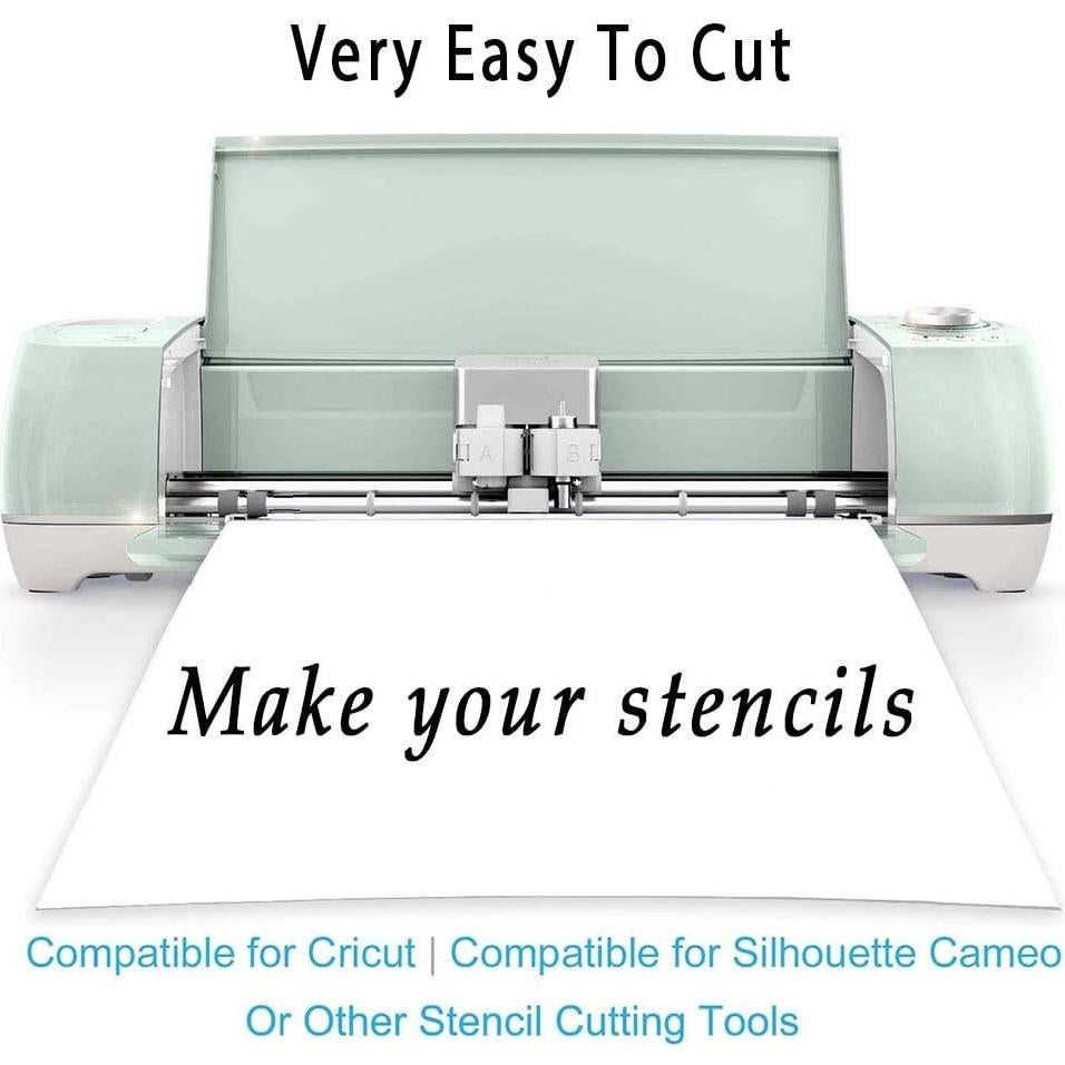 Paquete de 12 Hojas de Plantilla Mylar 30.48x30.48 cm 4mil