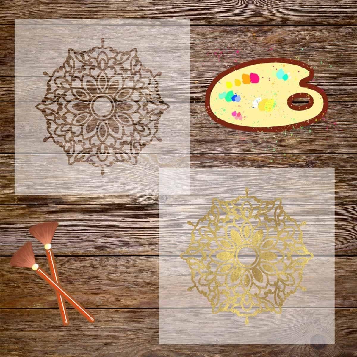 Paquete de 12 Hojas de Plantilla Mylar 30.48x30.48 cm 4mil