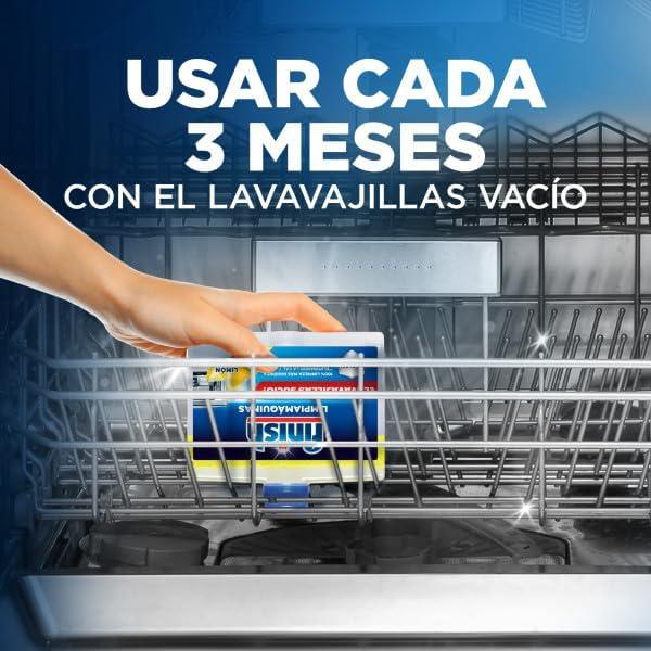 Finish Limpiador de Lavavajillas Doble Acción Limón 250 ml x8