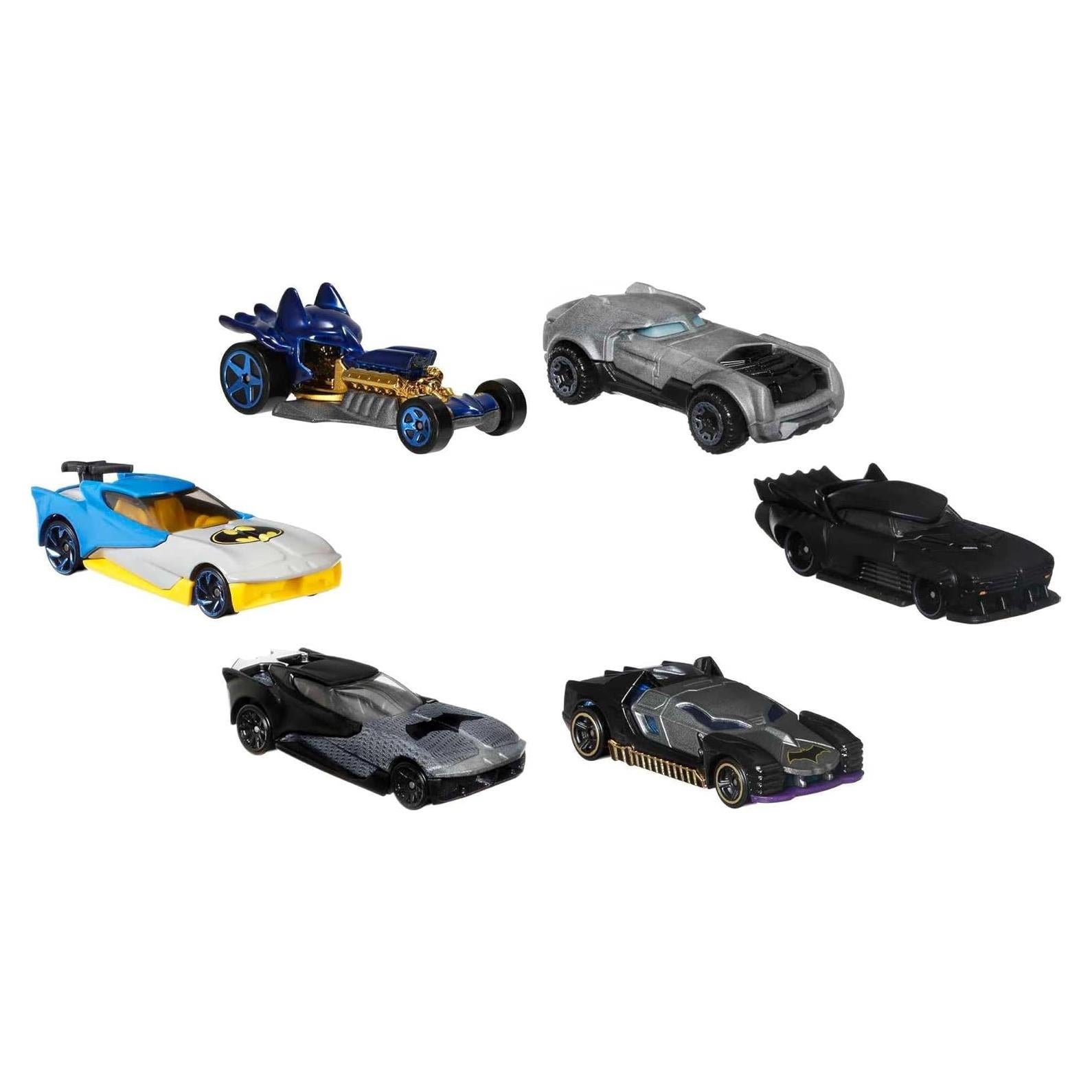 Hot Wheels 6 Autos de Juguete Batman 1:64 Colección
