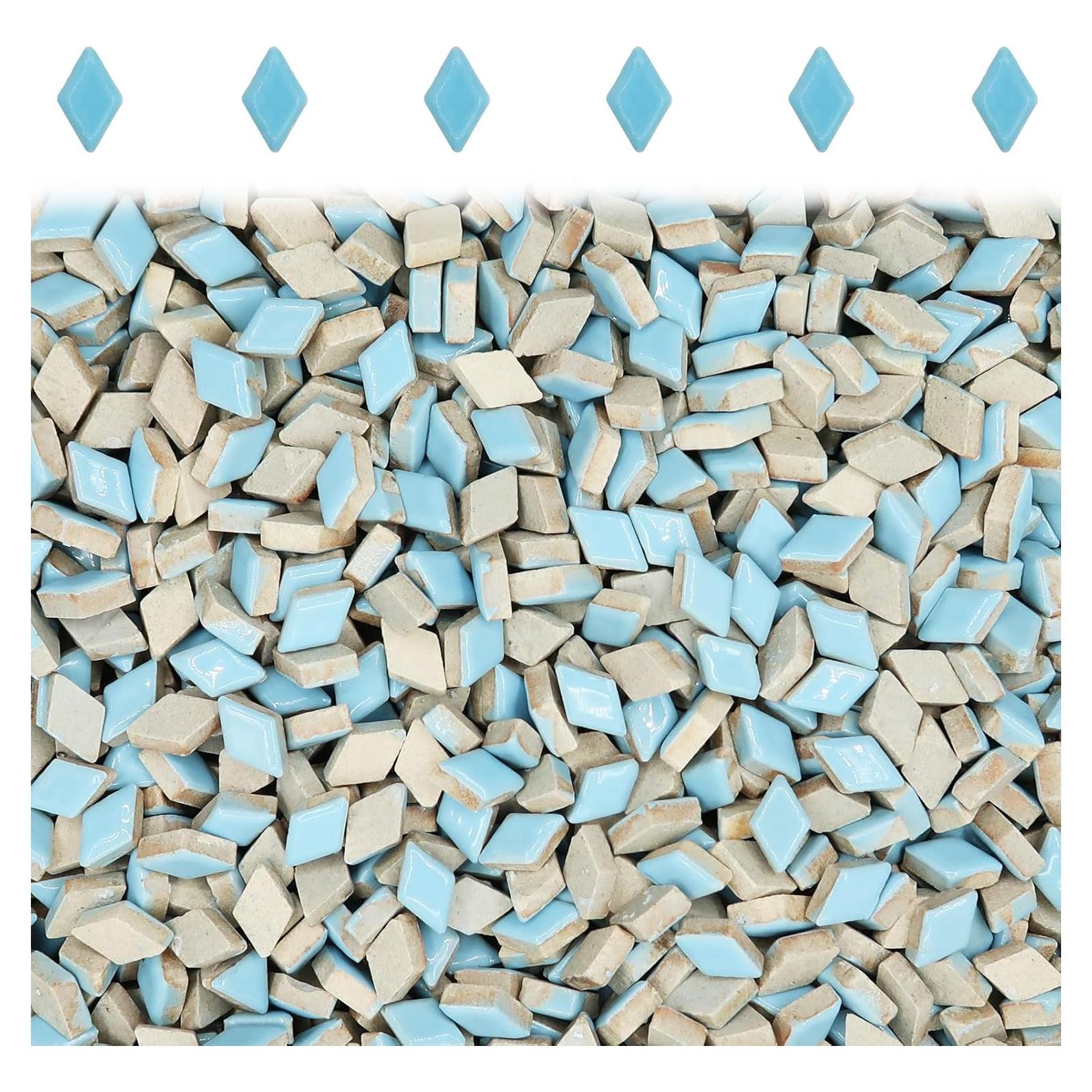 Azulejos Cerámicos de Mosaico SMANTA 120 Piezas Azul Claro