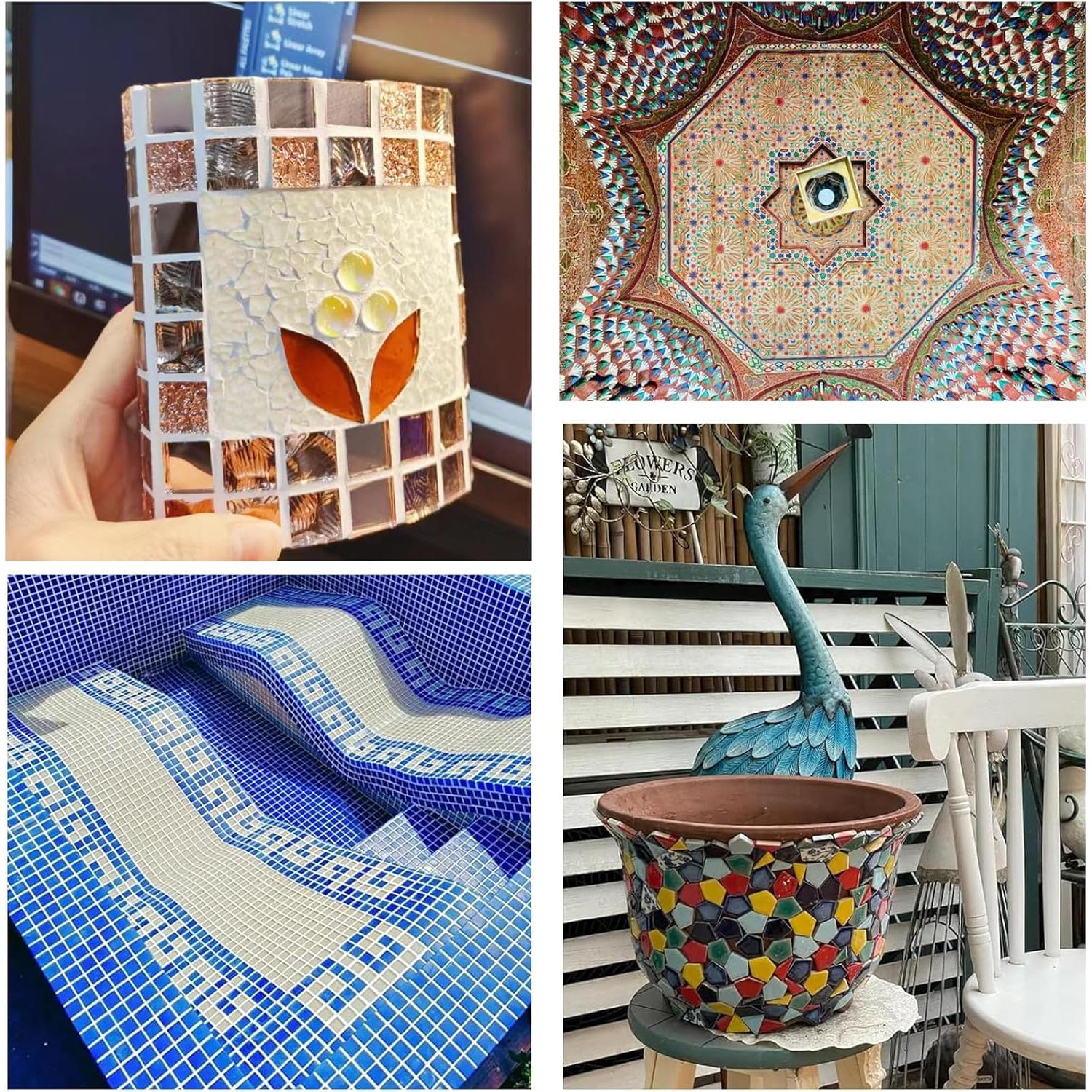 Azulejos Cerámicos de Mosaico SMANTA 120 Piezas Azul Claro