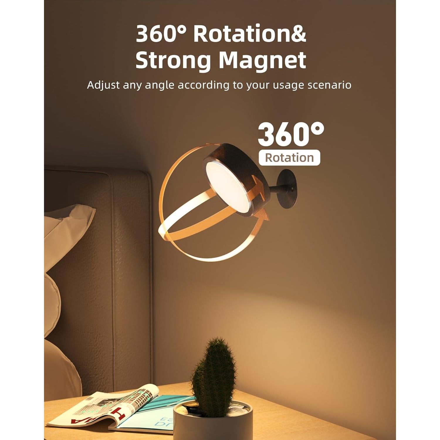 Lámpara de Pared LED EZVALO 5500mAh Control Remoto 2 Paquete