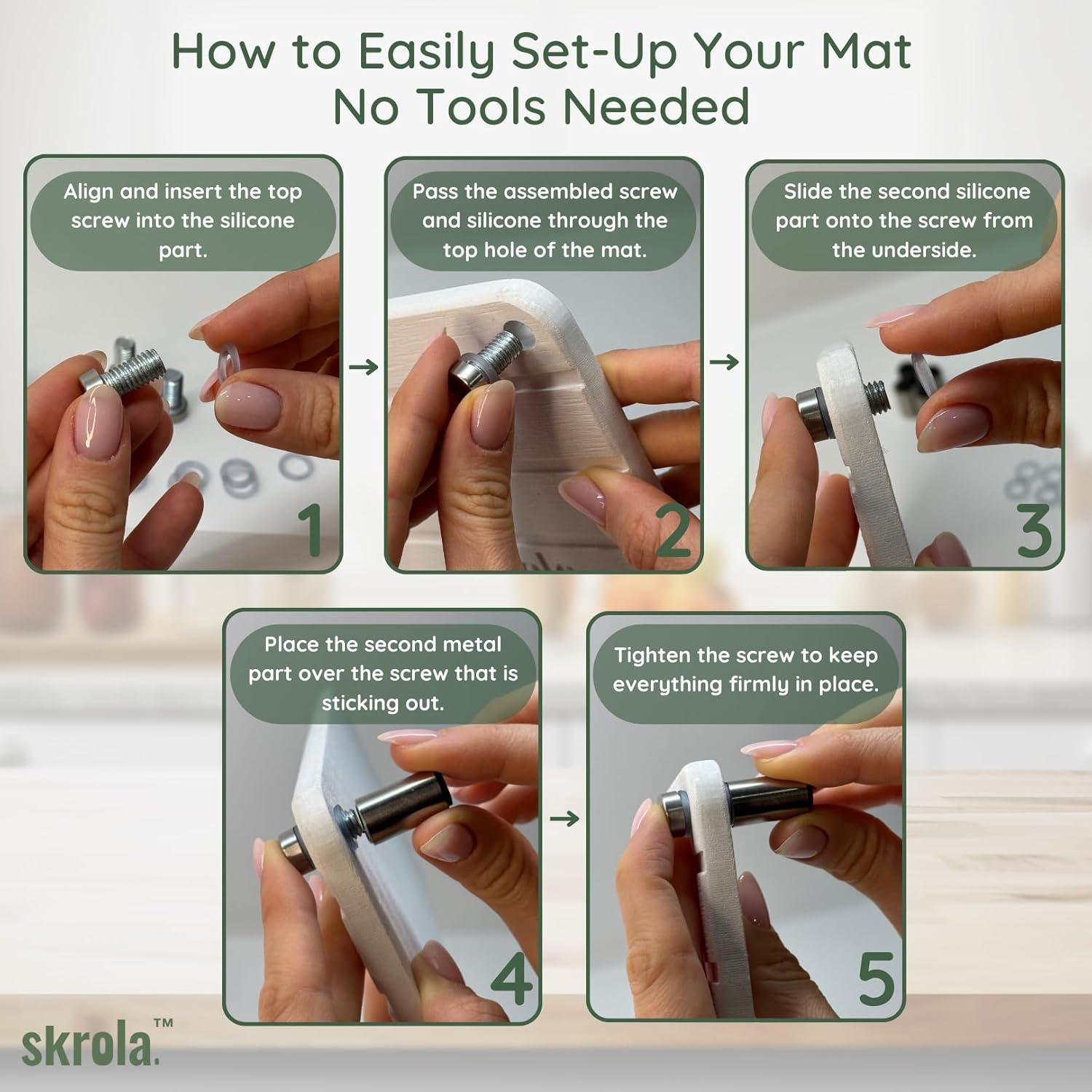 Juego de 2 Alfombrillas de Secado de Piedra Skrola 40.6x30.5 cm