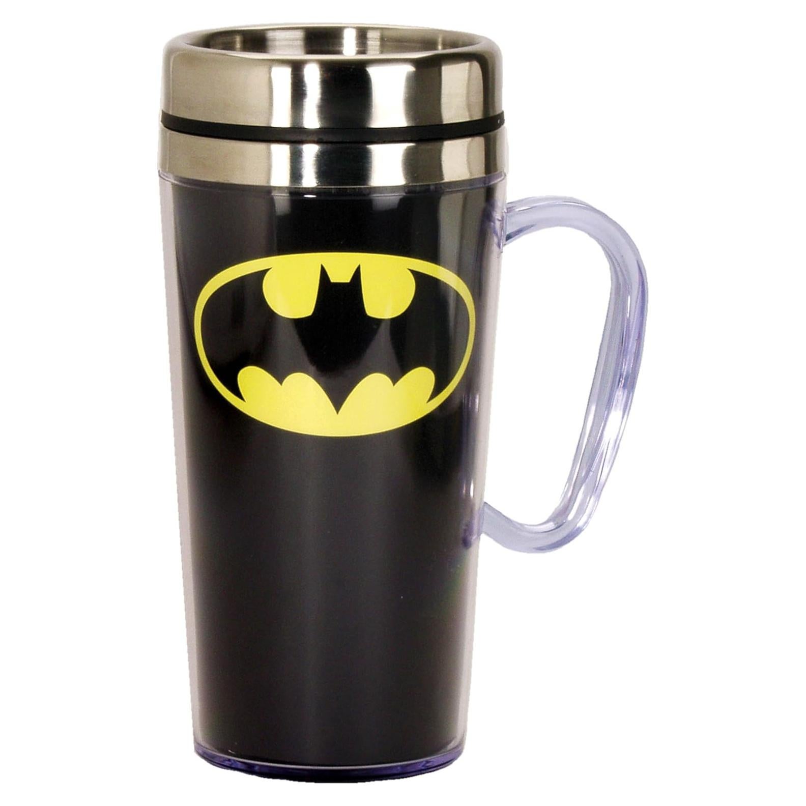 Taza de Viaje Aislada Spoontiques Batman 414 ml Negra