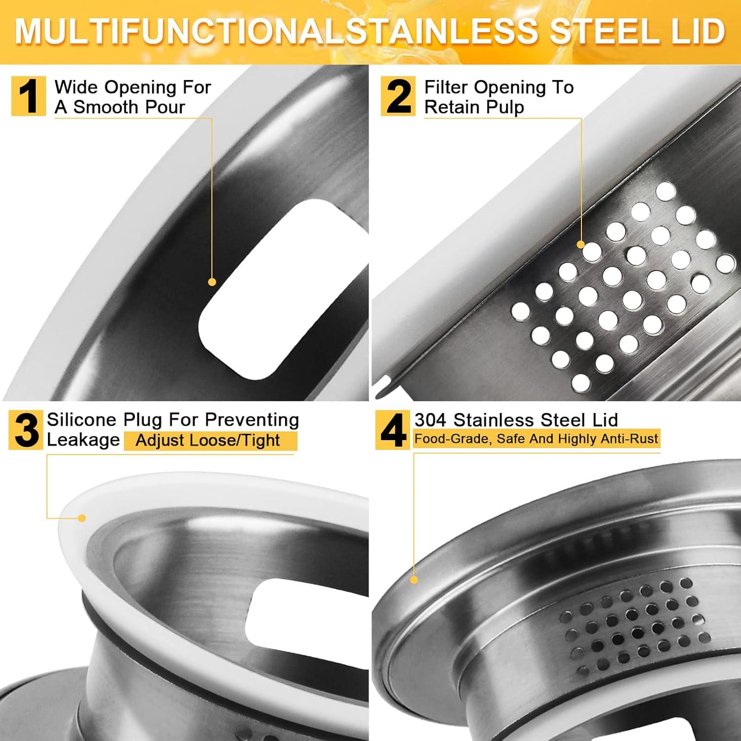 Jarra de Vidrio Yirilan 1.5L con Tapa de Acero Inoxidable