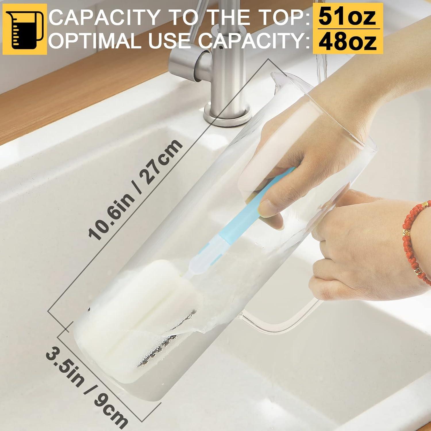 Jarra de Vidrio Yirilan 1.5L con Tapa de Acero Inoxidable