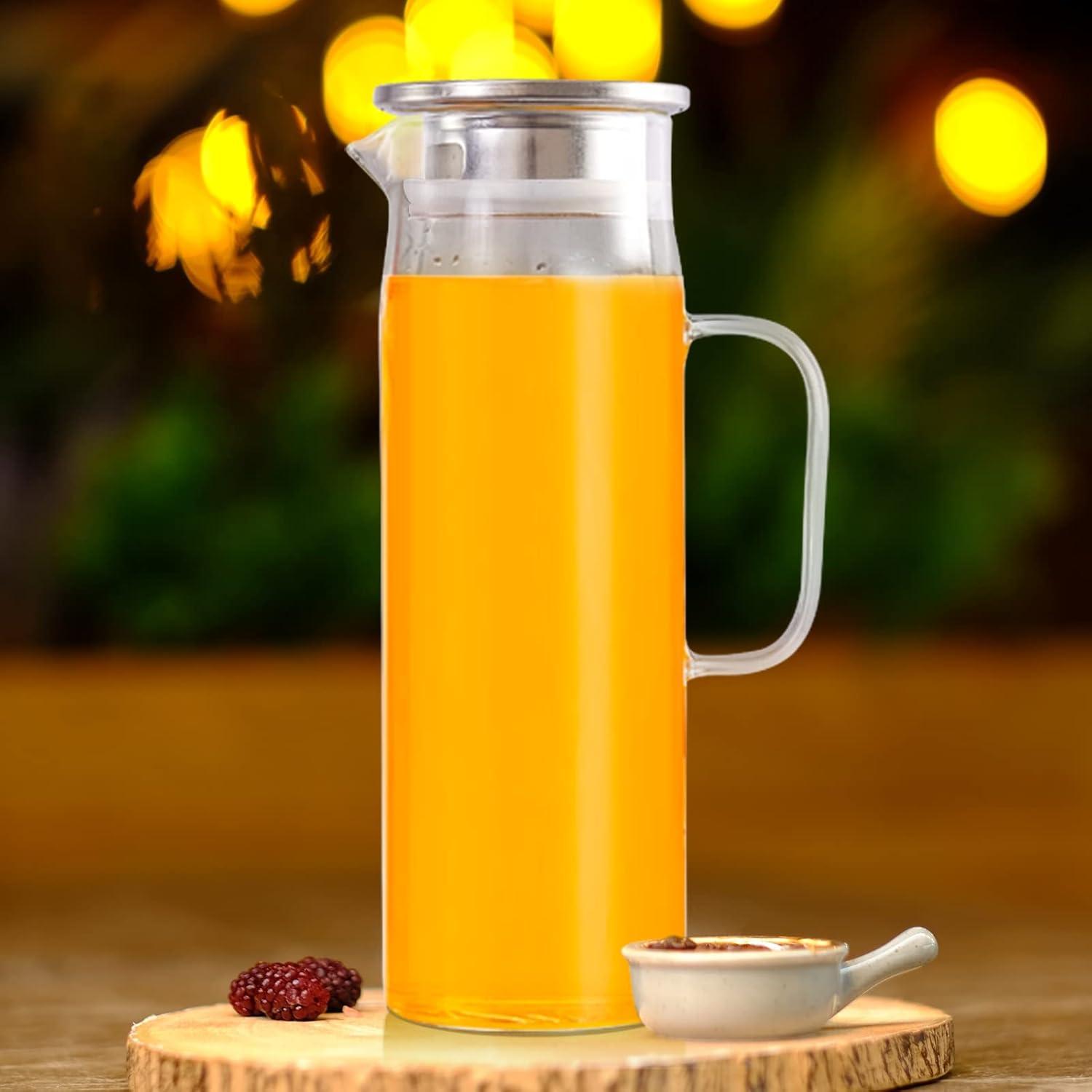 Jarra de Vidrio Yirilan 1.5L con Tapa de Acero Inoxidable