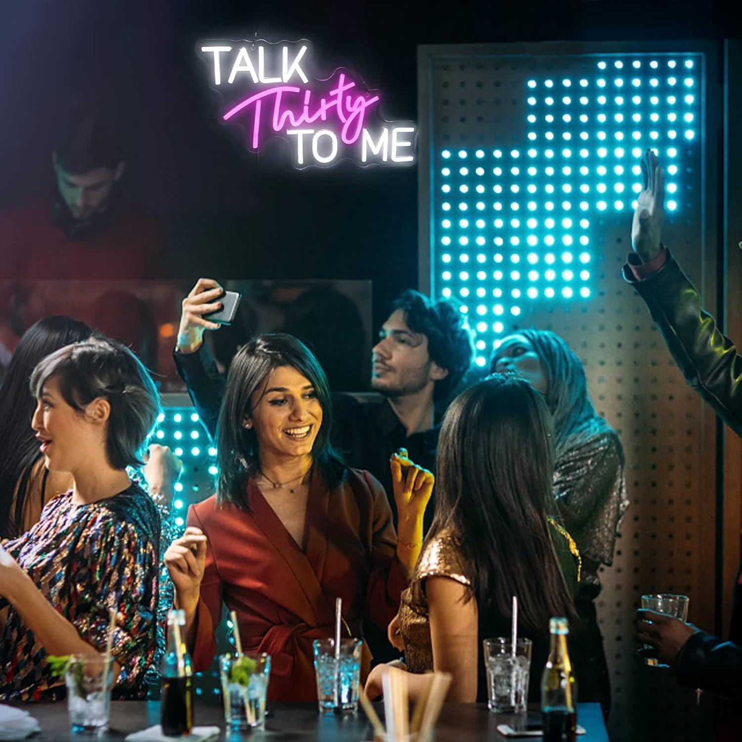 Letrero Neón Regulable Jesalah 'Habla Treinta Conmigo' 24x40cm