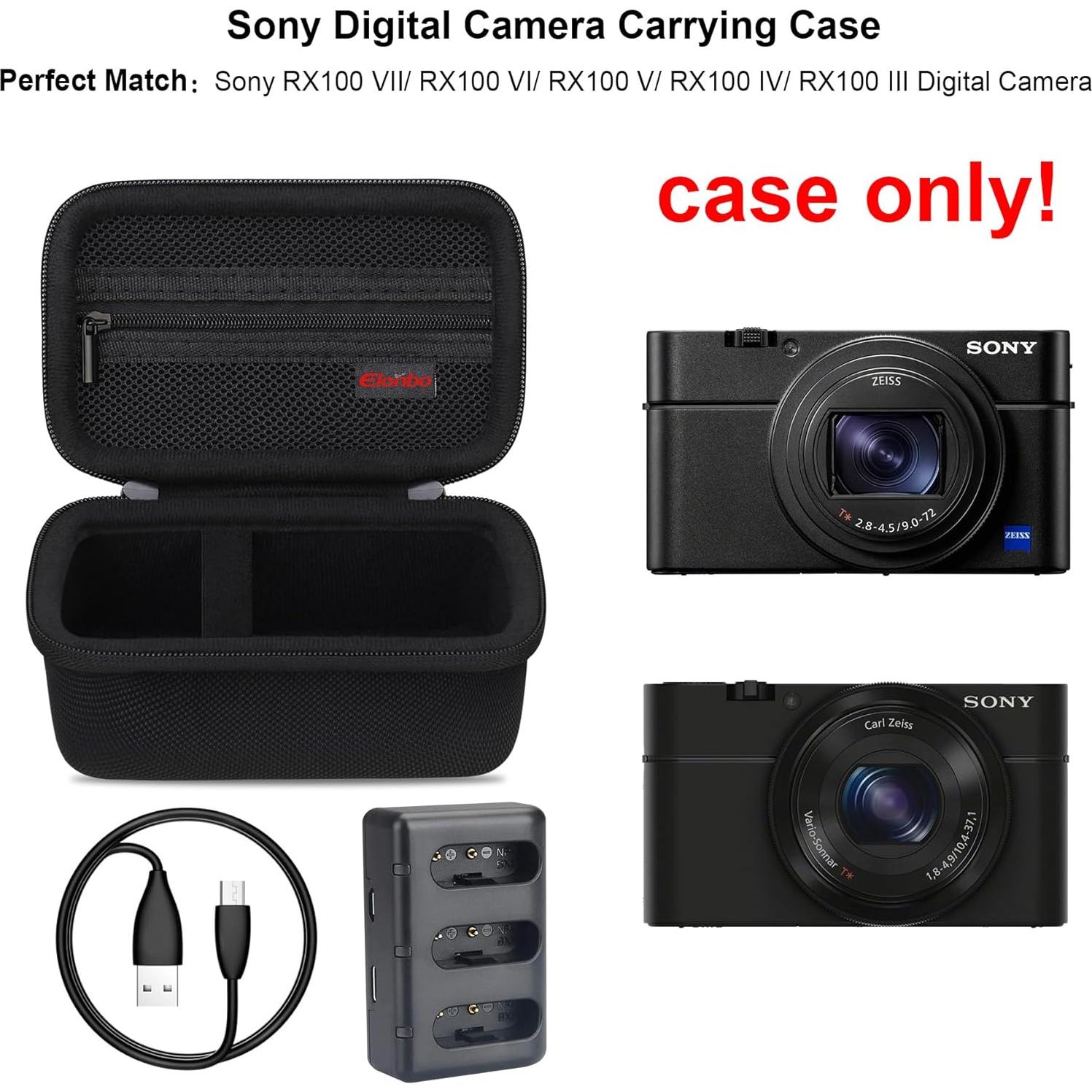 Funda de Transporte para Cámara Sony RX100 - Elonbo, Negra