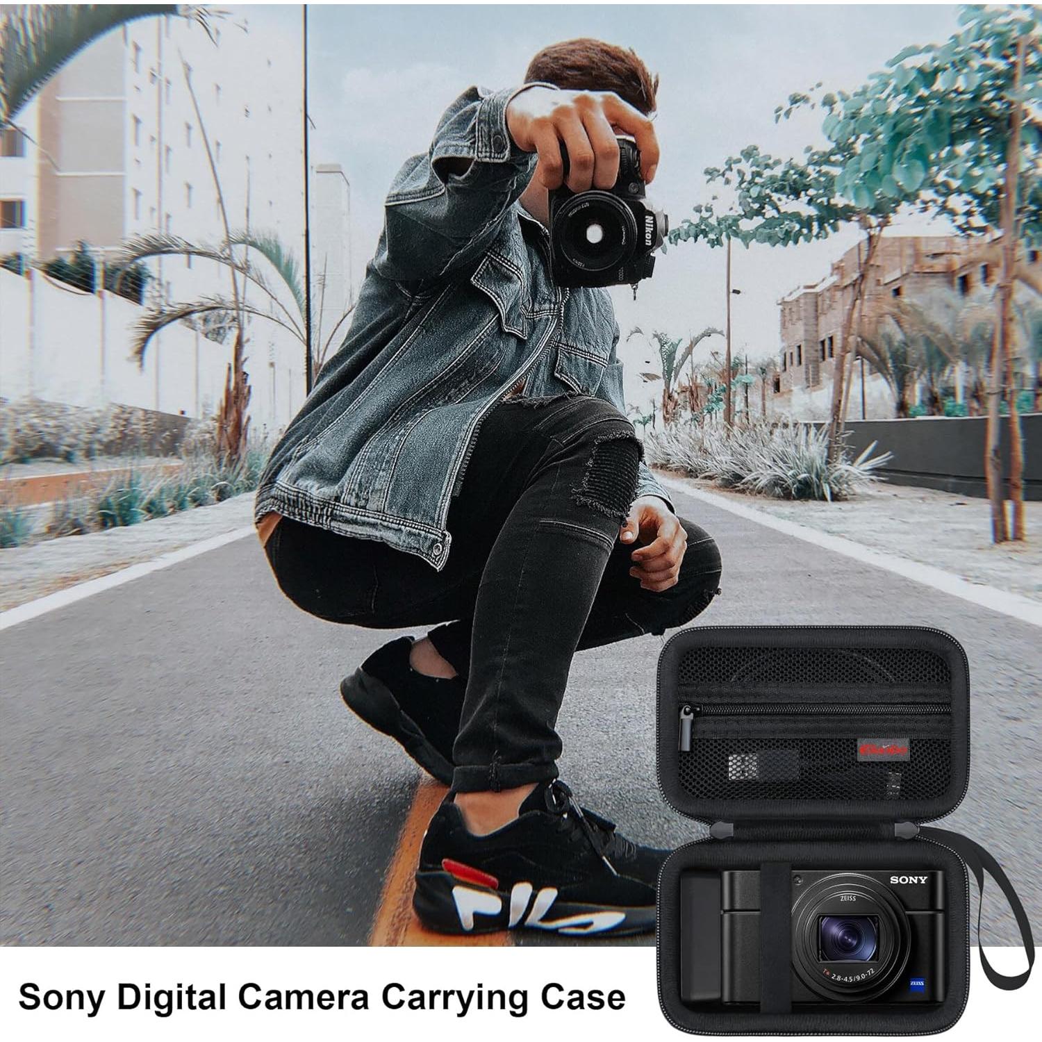 Funda de Transporte para Cámara Sony RX100 - Elonbo, Negra