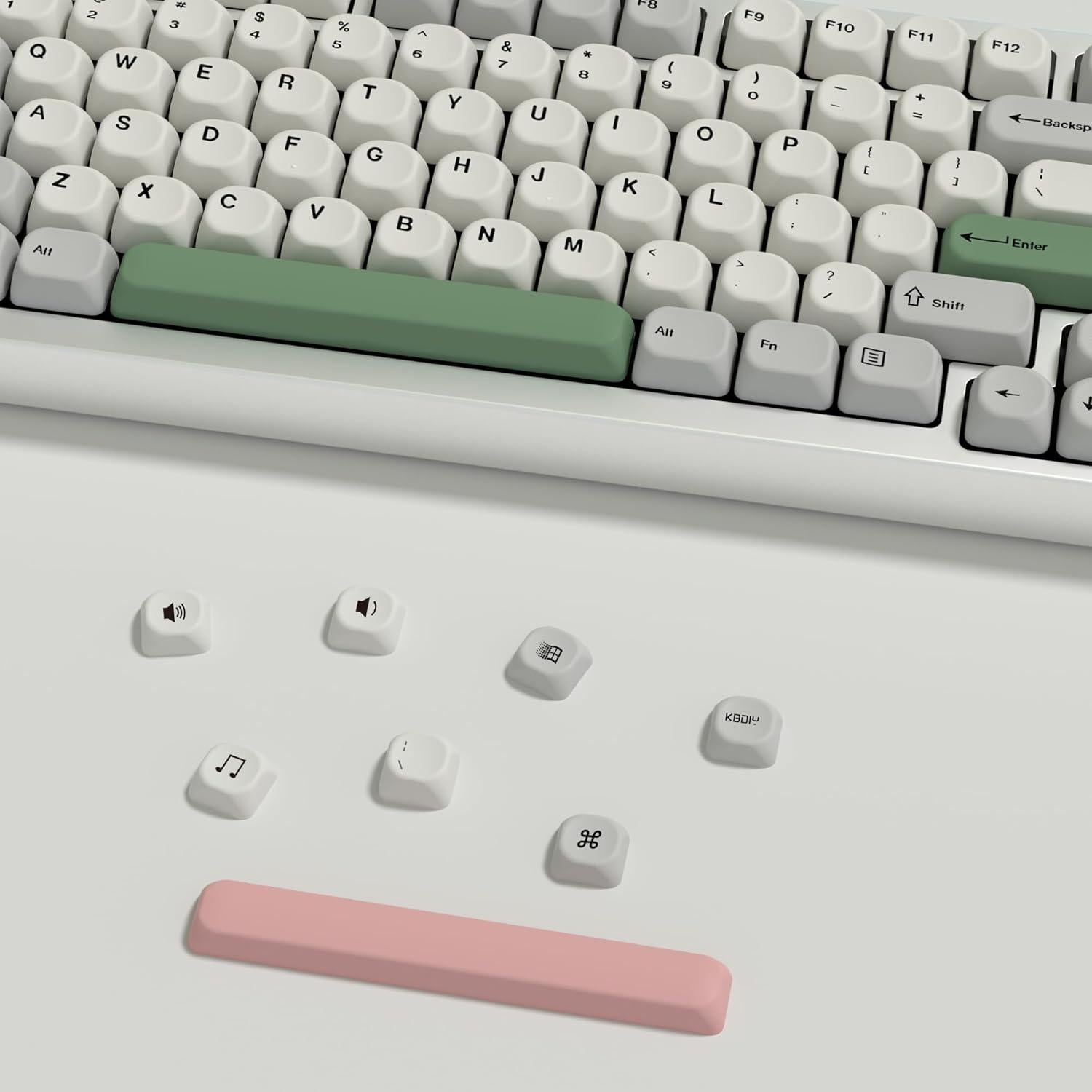 Teclado Mecánico KBDiy 9009 - Teclas Retro PBT 139 Unidades