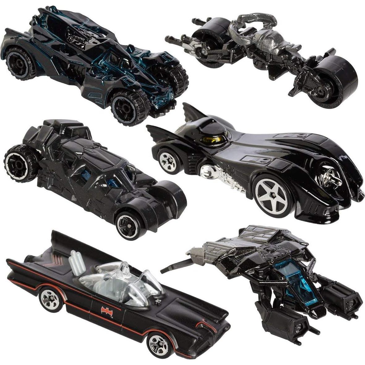 Juego de 6 Autos Diecast Hot Wheels Batman - Batmóviles