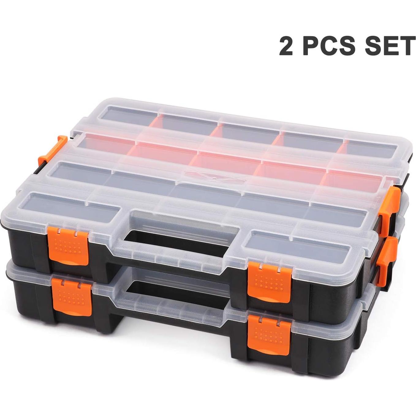 Organizador de Herramientas CASOMAN 2 Piezas Negro con Divisores