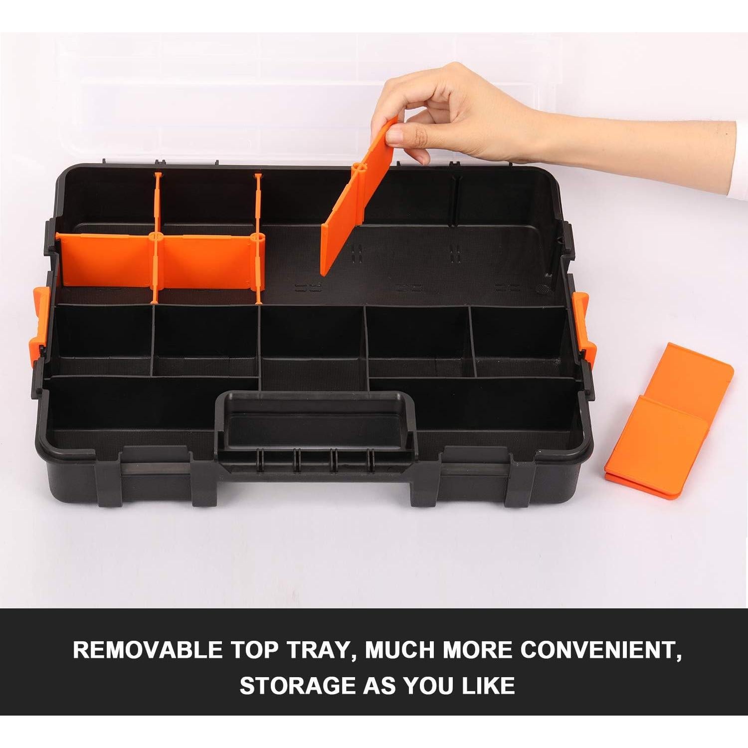 Organizador de Herramientas CASOMAN 2 Piezas Negro con Divisores