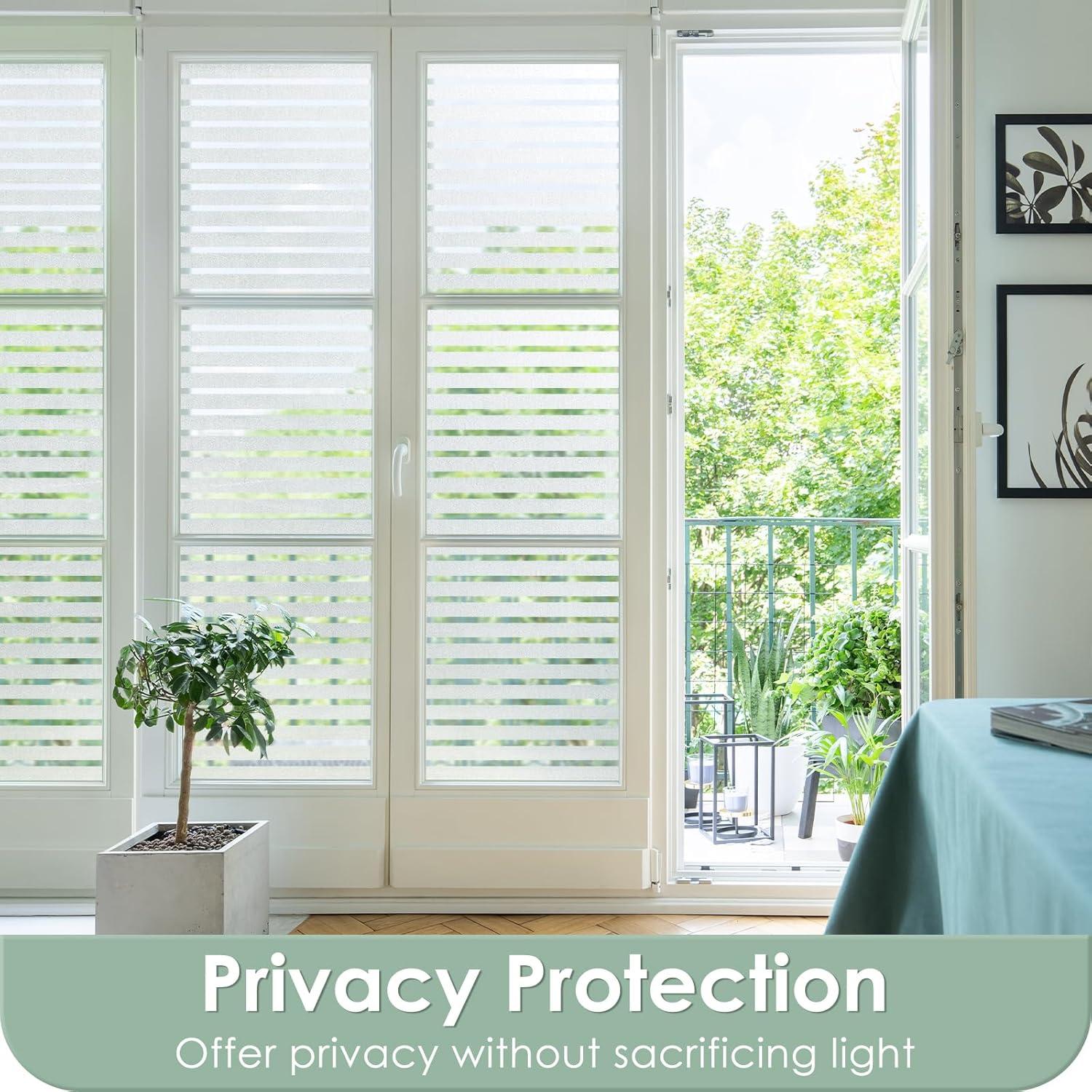 Película para Ventanas Rabbitgoo Rayas Clásicas 44.5x200cm