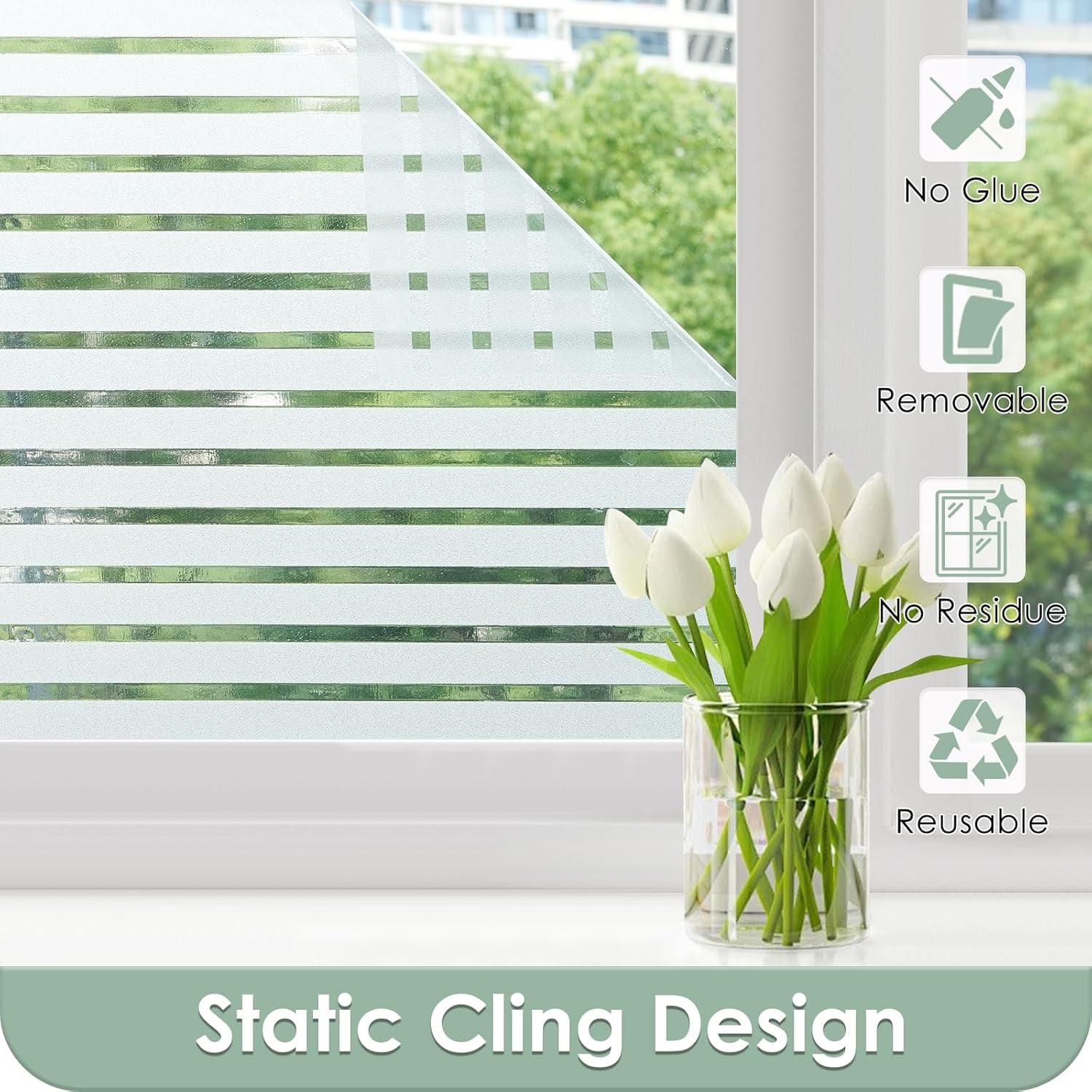 Película para Ventanas Rabbitgoo Rayas Clásicas 44.5x200cm