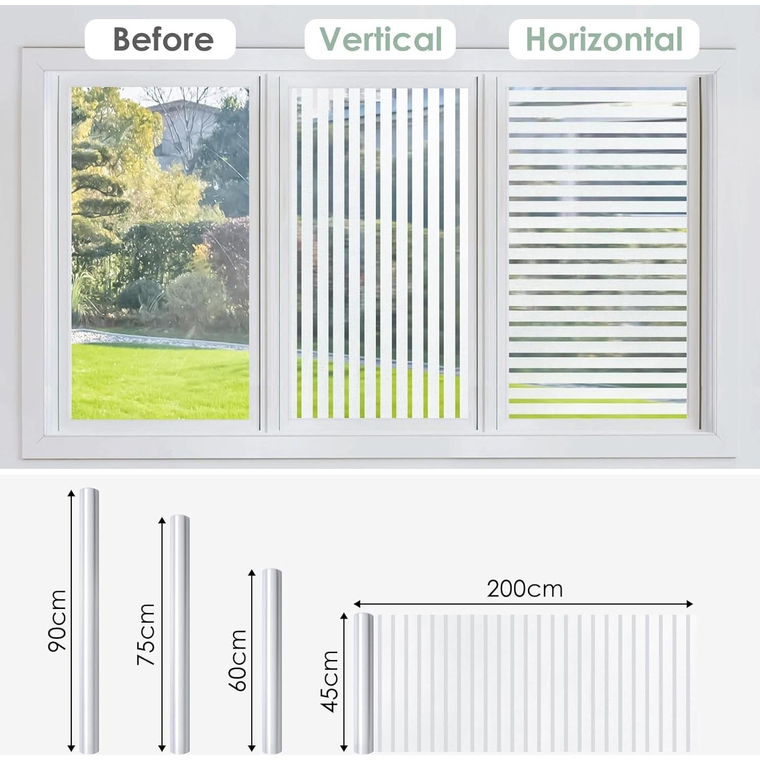 Película para Ventanas Rabbitgoo Rayas Clásicas 44.5x200cm