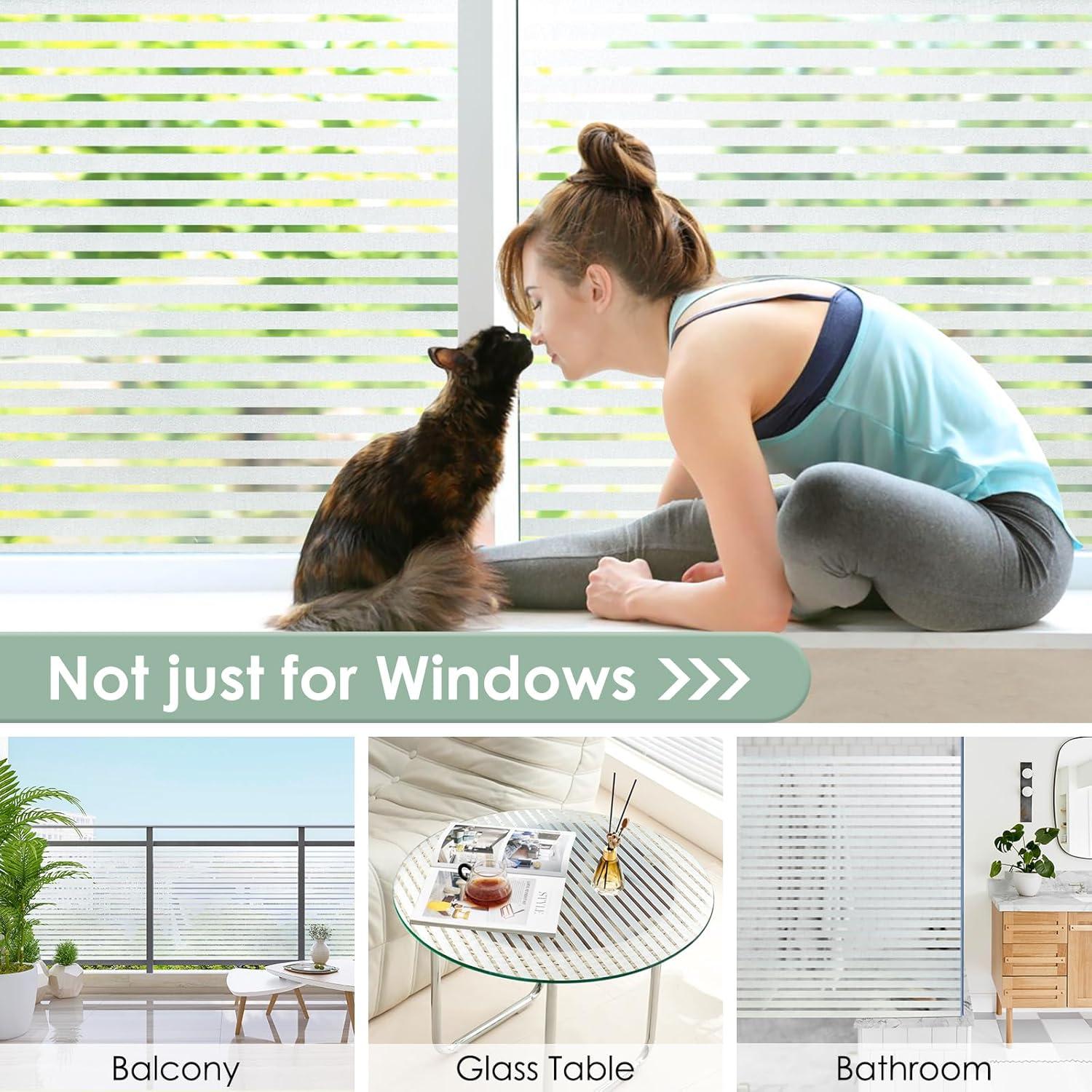 Película para Ventanas Rabbitgoo Rayas Clásicas 44.5x200cm