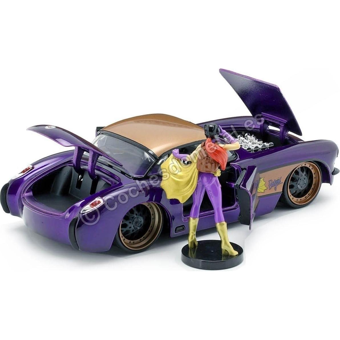 Jada Toys Chevrolet Corvette 1957 con figura Batgirl 1:24