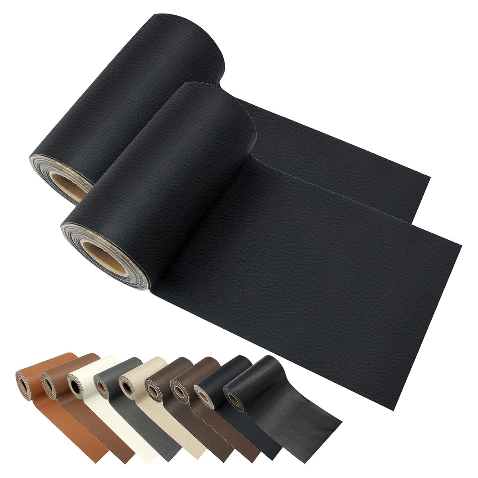 Kit de reparación de cuero IVRYBRI 2 piezas 10x152 cm negro